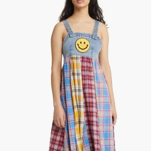 Dressed in lala walking on Sunshine Overall Dress size XL like new - Picture 2 of 4